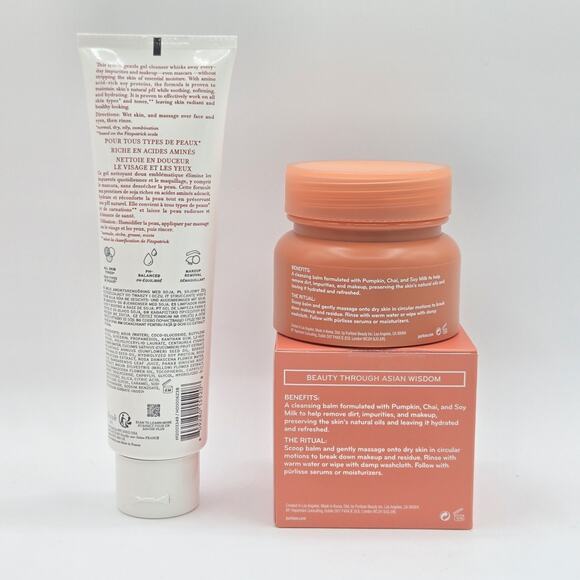 Fresh Soy Face Cleanser 5 Oz & Purlisse Pumpkin Chai Latte Cleansing Balm 2.7 Oz - Picture 2 of 3